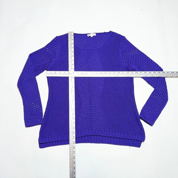 Northern Reflections Purple Knit Scoop Neck Sweater Top Large Woman's - Picture 6 of 7